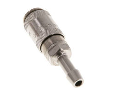 Nickel-plated Brass DN 2.7 (Micro) Air Coupling Socket 4 mm Hose Pillar Double Shut-Off