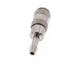 Nickel-plated Brass DN 2.7 (Micro) Air Coupling Socket 4 mm Hose Pillar Double Shut-Off