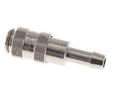 Nickel-plated Brass DN 2.7 (Micro) Air Coupling Socket 5 mm Hose Pillar Double Shut-Off