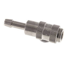 Stainless steel DN 2.7 (Micro) Air Coupling Socket 4 mm Hose Pillar