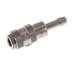 Stainless steel DN 2.7 (Micro) Air Coupling Socket 4 mm Hose Pillar