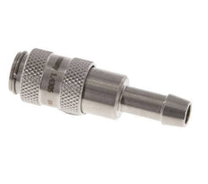 Stainless steel DN 2.7 (Micro) Air Coupling Socket 5 mm Hose Pillar