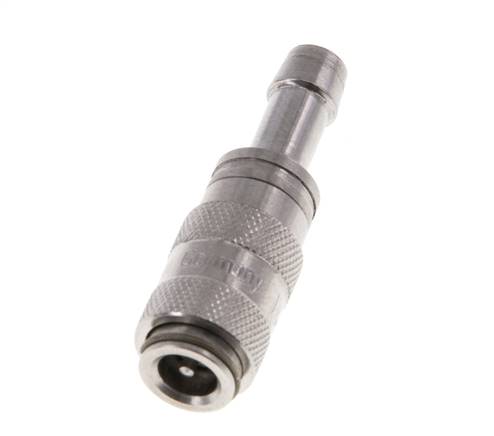 Stainless Steel 316L DN 2.7 (Micro) Air Coupling Socket 4 mm Hose Pillar