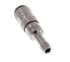 Stainless Steel 316L DN 2.7 (Micro) Air Coupling Socket 4 mm Hose Pillar