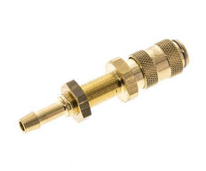 Brass DN 2.7 (Micro) Air Coupling Socket 4 mm Hose Pillar Bulkhead