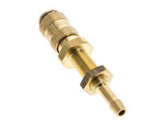 Brass DN 2.7 (Micro) Air Coupling Socket 4 mm Hose Pillar Bulkhead