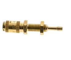 Brass DN 2.7 (Micro) Air Coupling Socket 3 mm Hose Pillar Bulkhead Double Shut-Off
