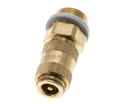 Brass DN 2.7 (Micro) Air Coupling Socket G 1/8 inch Male Double Shut-Off