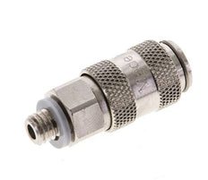 Nickel-plated Brass DN 2.7 (Micro) Air Coupling Socket M5 Male Double Shut-Off