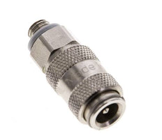 Nickel-plated Brass DN 2.7 (Micro) Air Coupling Socket M5 Male Double Shut-Off