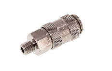 Stainless steel DN 2.7 (Micro) Air Coupling Socket M5 Male Double Shut-Off