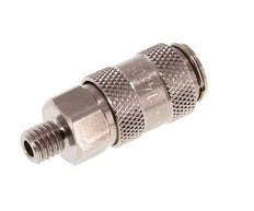 Stainless steel DN 2.7 (Micro) Air Coupling Socket G 1/8 inch Male Double Shut-Off