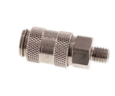 Stainless steel DN 2.7 (Micro) Air Coupling Socket G 1/8 inch Male Double Shut-Off