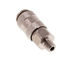Stainless steel DN 2.7 (Micro) Air Coupling Socket G 1/8 inch Male Double Shut-Off
