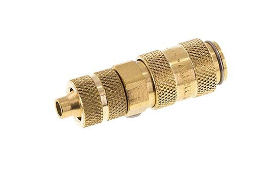 Brass DN 2.7 (Micro) Air Coupling Socket 4x6 mm Union Nut