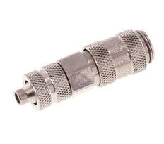 Stainless steel DN 2.7 (Micro) Air Coupling Socket 4x6 mm Union Nut