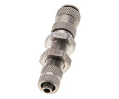 Stainless steel DN 2.7 (Micro) Air Coupling Socket 4x6 mm Union Nut Bulkhead Double Shut-Off