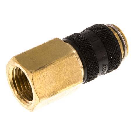 Brass DN 5 Black Air Coupling Socket G 1/4 inch Female