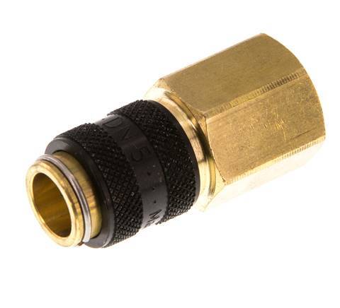 Brass DN 5 Black Air Coupling Socket G 1/4 inch Female