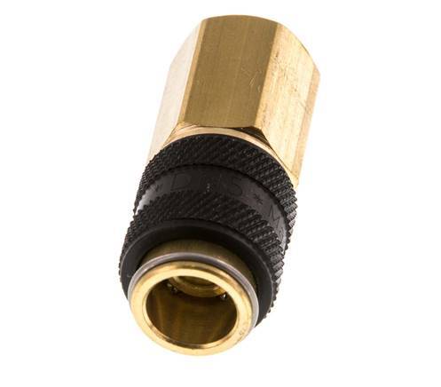 Brass DN 5 Black Air Coupling Socket G 1/8 inch Female