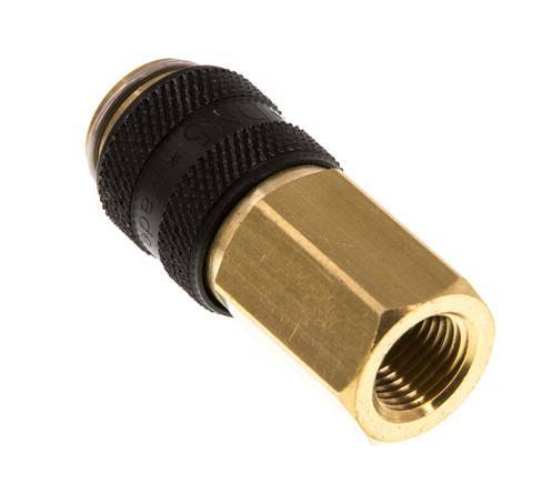 Brass DN 5 Black Air Coupling Socket G 1/8 inch Female