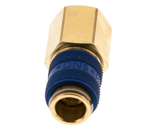 Brass DN 5 Blue Air Coupling Socket G 1/4 inch Female