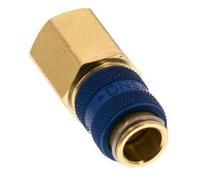 Brass DN 5 Blue Air Coupling Socket G 1/4 inch Female