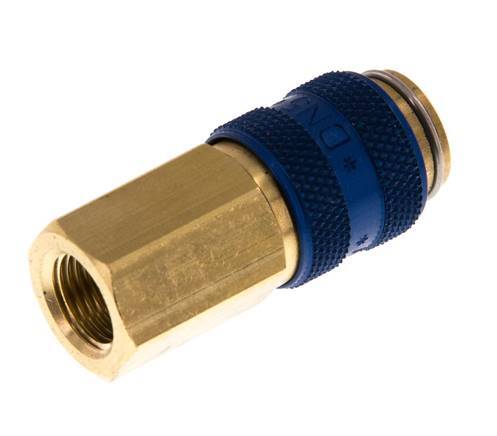 Brass DN 5 Blue Air Coupling Socket G 1/8 inch Female