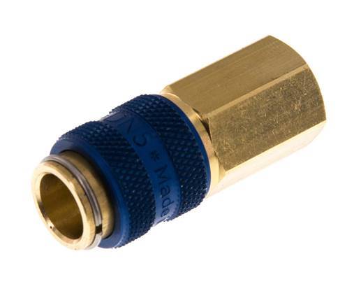 Brass DN 5 Blue Air Coupling Socket G 1/8 inch Female