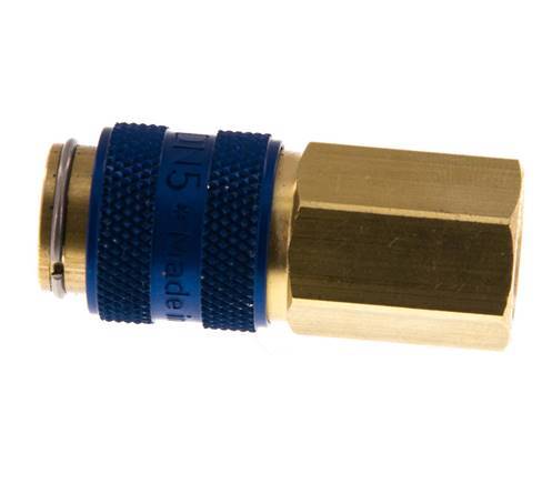 Brass DN 5 Blue Air Coupling Socket G 1/8 inch Female