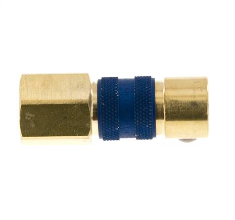 Brass DN 5 Blue-Coded Air Coupling Socket G 1/4 inch Female