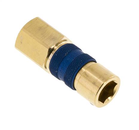 Brass DN 5 Blue-Coded Air Coupling Socket G 1/4 inch Female
