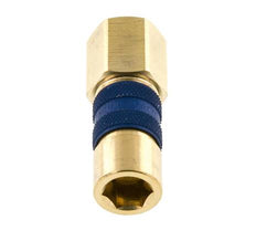 Brass DN 5 Blue-Coded Air Coupling Socket G 1/4 inch Female