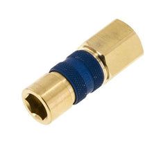 Brass DN 5 Blue-Coded Air Coupling Socket G 1/4 inch Female