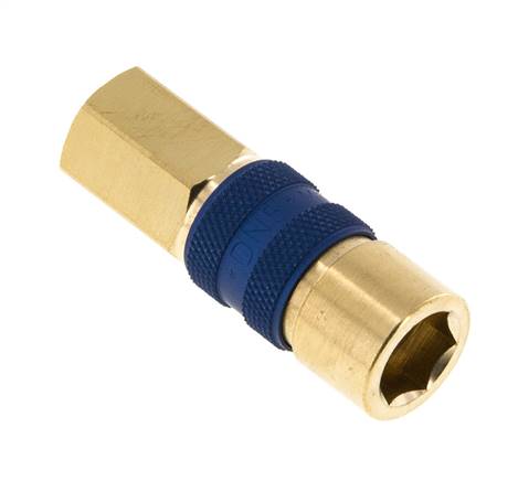 Brass DN 5 Blue-Coded Air Coupling Socket G 1/8 inch Female