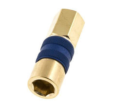 Brass DN 5 Blue-Coded Air Coupling Socket G 1/8 inch Female