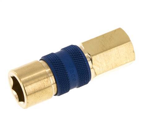 Brass DN 5 Blue-Coded Air Coupling Socket G 1/8 inch Female