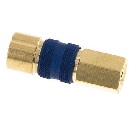 Brass DN 5 Blue-Coded Air Coupling Socket G 1/8 inch Female