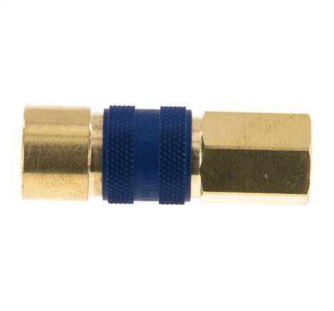 Brass DN 5 Blue-Coded Air Coupling Socket G 1/8 inch Female