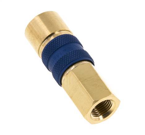 Brass DN 5 Blue-Coded Air Coupling Socket G 1/8 inch Female