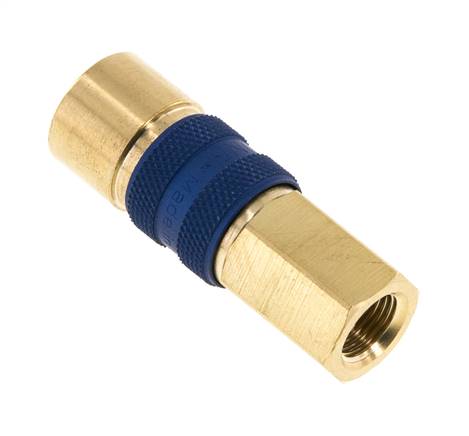 Brass DN 5 Blue-Coded Air Coupling Socket G 1/8 inch Female