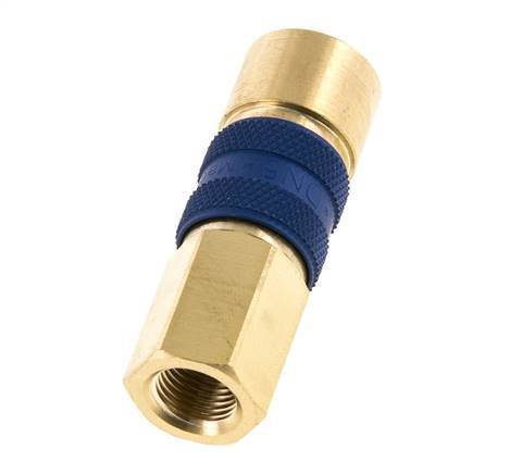 Brass DN 5 Blue-Coded Air Coupling Socket G 1/8 inch Female