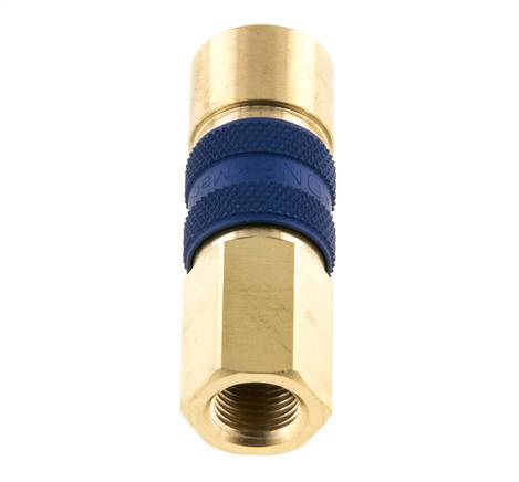 Brass DN 5 Blue-Coded Air Coupling Socket G 1/8 inch Female