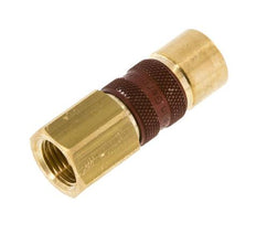 Brass DN 5 Brown-Coded Air Coupling Socket G 1/4 inch Female