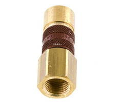 Brass DN 5 Brown-Coded Air Coupling Socket G 1/4 inch Female