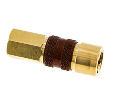 Brass DN 5 Brown-Coded Air Coupling Socket G 1/8 inch Female