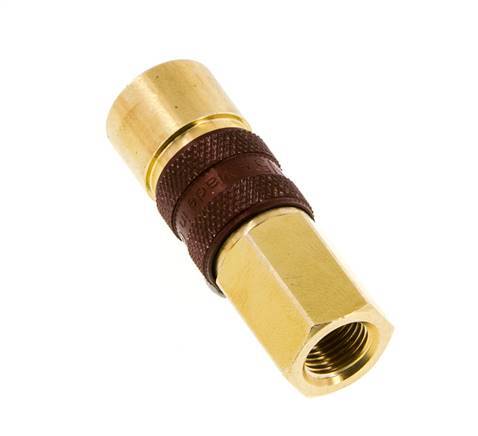 Brass DN 5 Brown-Coded Air Coupling Socket G 1/8 inch Female