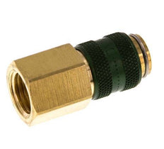 Brass DN 5 Green Air Coupling Socket G 1/4 inch Female