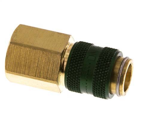 Brass DN 5 Green Air Coupling Socket G 1/4 inch Female