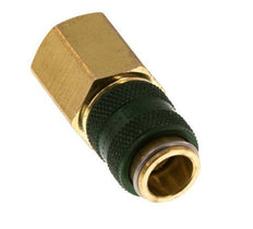 Brass DN 5 Green Air Coupling Socket G 1/4 inch Female